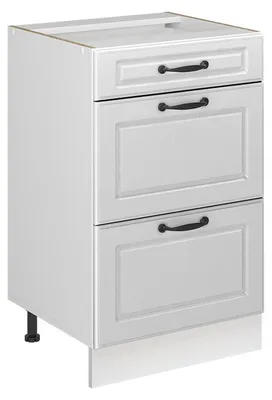 Immagine prodotto di Mobiletto base per cucina Vicco R-Line Bianco country/Bianco 50 cm senza piano di lavoro, Model 69722