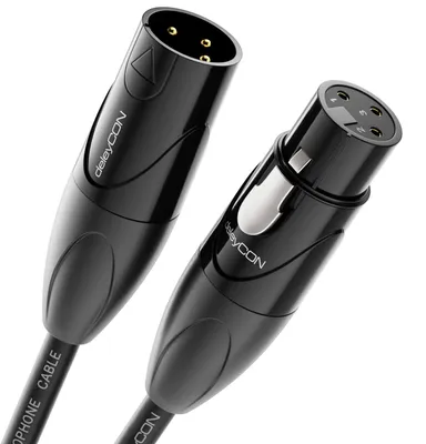 Produktbild von deleyCON 5m XLR Audio Mikrofonkabel 3-polig DMX, OFC Kupfer AWG24