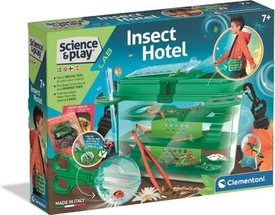 Produktbild von Clementoni Experimentierkasten Insektenhotel zum Erforschen & Schützen, mit Faunabox, 30x20 cm