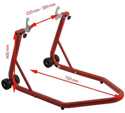 Immagine prodotto di Support posteriore regolabile per moto, colore rosso