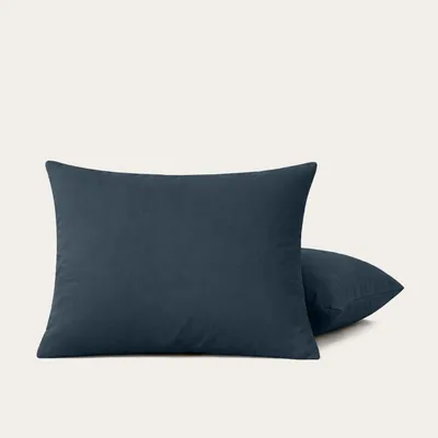 Produktbild von HappyBed Hochwertiger Perkal-Kissenbezug | Mitternachtsblau | 2er-Set