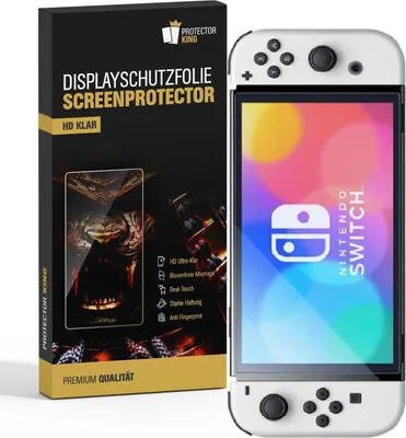 Produktbild von 1x Displayschutz für Nintendo Switch Oled HD klar Displayschutzfolie Schutzfolie Folie Screen-Protector
