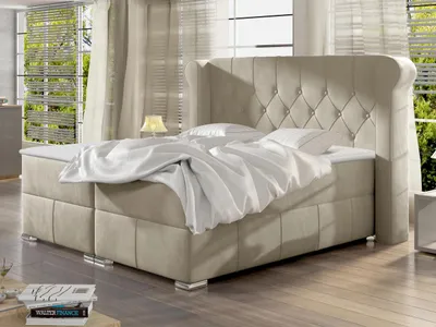 Obrázok produktu pre Hotelová dvojlôžková posteľ 180x200 RUFIO - béžová + topper ZDARMA
