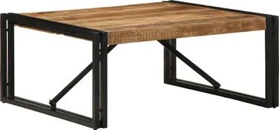 Obrázek produktu pro Konferenční stolek 80x80x35 cm masivní hrubé mangovníkové dřevo