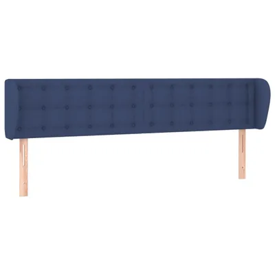 Produktbild von vidaXL Kopfteil mit Ohren Blau 163x23x78/88 cm Stoff