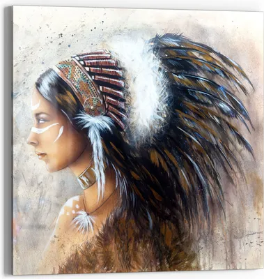 Produktbild von DEQORI Glasbild Echtglas 50x50 cm 'Profil einer Kriegerin' Wandbild Bild modern Deko