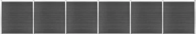 Obrázek produktu pro Maison Exclusive – Sada plotových prvků WPC 1045 × 186 cm, černá