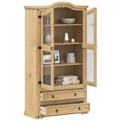 Zdjęcie produktu dla vidaXL gablota Corona 99x43x187 cm lite drewno sosnowe