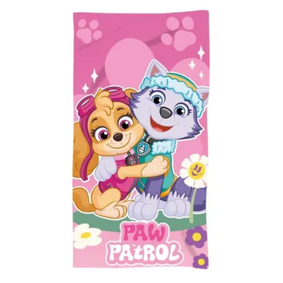 Produktbild von Paw Patrol Strandtuch in Rosa für Kinder aus Microfraser, 70cm x 140cm