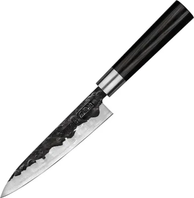 Imagen del producto de Cuchillo de cocina multifunción Samura Blacksmith, 162 mm, modelo SBL0023