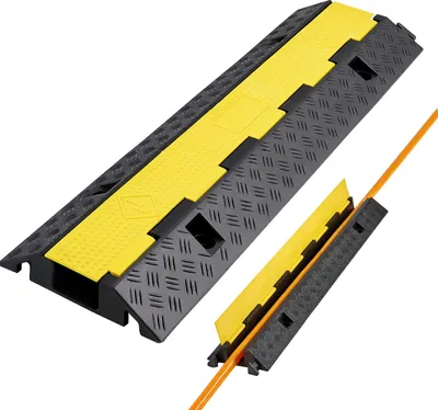 Zdjęcie produktu dla SucceBuy mostek kablowy 1000 mm, nośność 9979 kg, 1-kanałowe gumowe zabezpieczenie przed przejechaniem, zabezpieczenie przed potknięciem, osłony podłogowe, idealny do progów, domu, biura, magazynu, 1 szt.