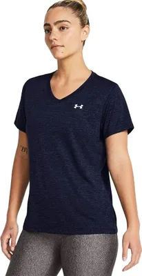 Produktbild von Under Armour Tech V-neck Twist Kurzarm-t-shirt Blau M Frau Blau M