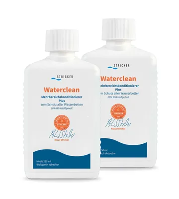 Produktbild von 2x Waterclean Konditionierer Plus 250 ml Wasserbetten Stricker Chemie Wasserbett