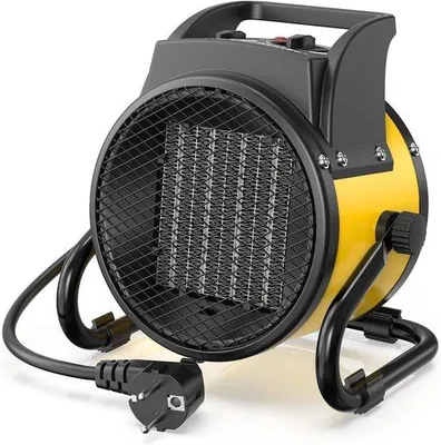 Obrázek produktu pro Ventilátor pro průmyslové vytápění, 2000 W – Energeticky úsporné elektrické vytápění pro průmyslové použití – Termostatické řízení – Nastavitelný úhel – Vhodný pro obytné budovy, dílny a staveniště
