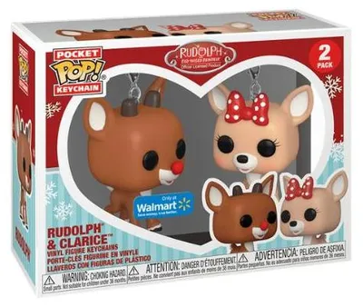 Immagine prodotto di Rudolph - Rudolph & Clarice 2 Pack - Portachiavi Funko Pocket POP! Keychain