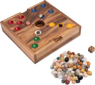Produktbild von Big Hole – Würfelspiel aus Holz mit bunten Edelsteinen für 2–6 Spieler