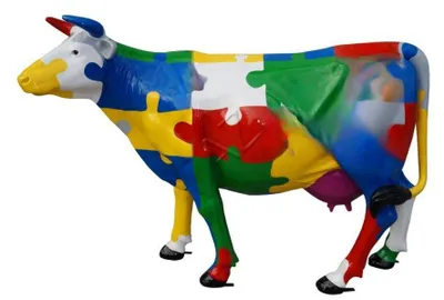 Produktbild von Design Kuh Figur Statue Skulptur Figuren Skulpturen Dekoration Deko Rind
