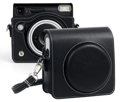 Zdjęcie produktu dla Solidchoice - Etui na aparat Fuji Instax SQ40 wykonane z poliuretanu, z paskiem na ramię
