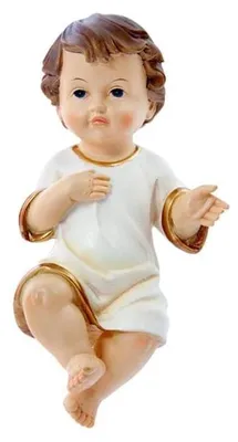 Jezus-Figur aus Kunstharz, handbemalt, 15 cm