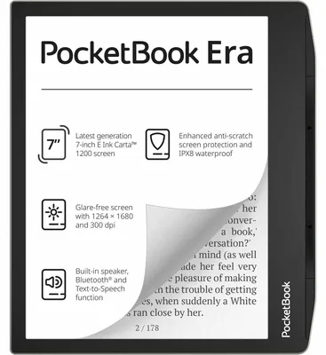 Zdjęcie produktu dla Elektroniczna książka PocketBook 700 Era Silver wielokolorowa czarna/srebrna 16 GB 7"