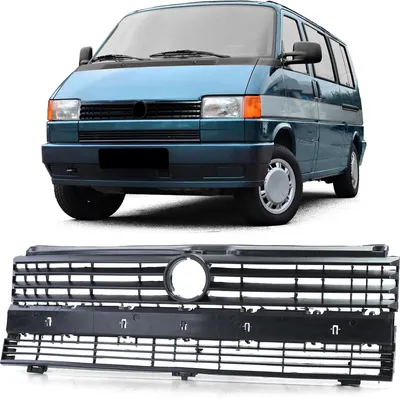 Image de Grille de calandre Grille de calandre sport en noir pour VW T4 Bus Transporter Plateau 90-04