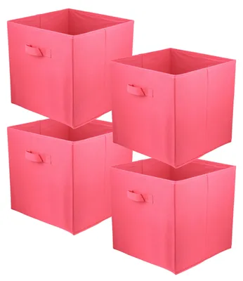 Produktbild von Lavita Storage Box | faltbare Aufbewahrung Boxen 31 x 31 x 31 cm | Schubladen-Organizer Box| Ordnungssysteme für Kleidung | Kleideraufbewahrung & Organisation | dunkelpink | 4 stück