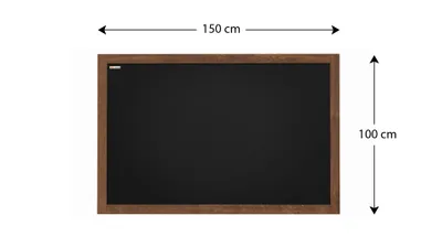 Obrázek produktu pro Tabule černá křídová v dřevěném rámu 150x100 cm