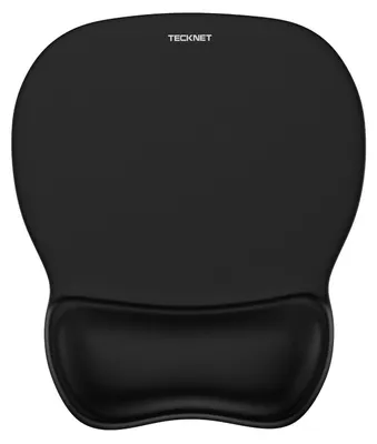 Immagine prodotto di Tappetino ergonomico per mouse con cuscinetto in gel e poggiapugno, colore nero