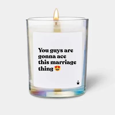 Produktbild von ChattyCandles Duftkerze Flowery You guys are gonna ace this marriage thing