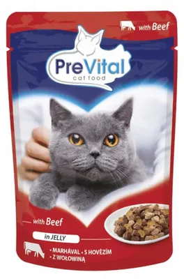Image de Prevital Beef Jellied Wet Cat Food in a Sachet 100 G