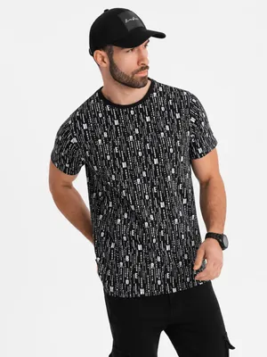 Immagine prodotto di Ombre Clothing camicia a maniche corte da uomo Economou nero S
