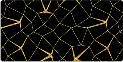 Produktbild von Schreibtischmatte Tischunterlage 90x45 cm Mauspad - Gold- und schwarze Mosaik