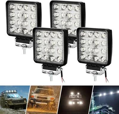 Image de TolleTour TolleTour 4x LED phare de travail phare de travail 12V 24V montage off-road SUV ATV tracteur lumière de travail projecteur lumière de travail 48W