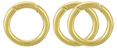 3 Feder-O-Ringe, 15 mm, rund, Messing, gold