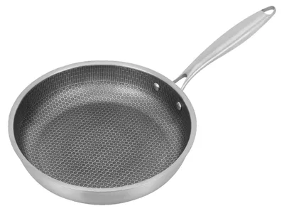 Image de Poêle à frire, revêtement antiadhésif, résistant aux rayures, gris clair