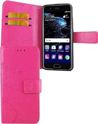 Produktbild von Schutz Hülle Blumen für Handy Huawei P10 Pink