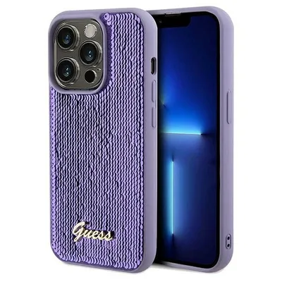 Image de Guess Guhcp13Xpsfdgsu Iphone 13 Pro Max 6.7 Fioletowy/Purple Hardcase Sequin Script Metal