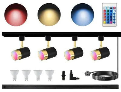 Obrázok produktu pre GU10 RGB LED osvetlenie na koľajnici so diaľkovým ovládaním