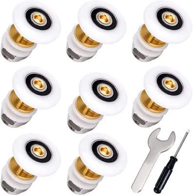 Duschdeurrollen 20 mm, 8 Stück, Ersatz für Schiebetüren