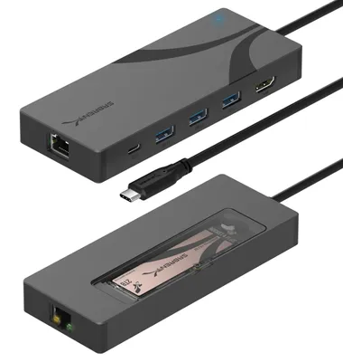 Immagine prodotto di Sabrent HB-6PNV, USB di tipo C, HDMI, RJ-45, USB 2.0 di tipo A, USB 3.0, USB di tipo C, 10000 Mbit/s, 60 Hz, 3840 x 2160, 3840 x 2160 pixel