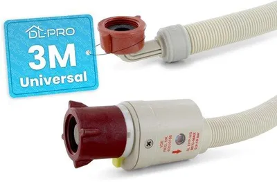 Produktbild von Universal 3 m Versorgungsschlauch Aquastop Schlauch bis 90 °C Aquastop Schlauch, Wasseranschluss Schlauch gerade/Winkel für Waschmaschine Spülmaschine