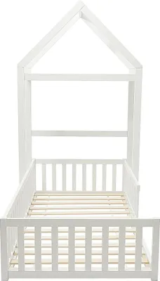 Produktbild von Hüttenbett 90 x 190 cm - Kiefer und MDF - Weiß - VARLAINE