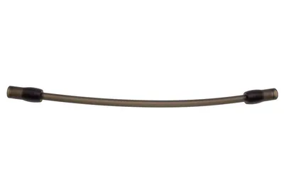 A single, curved tube with black connectors on each end, isolated on a white background.