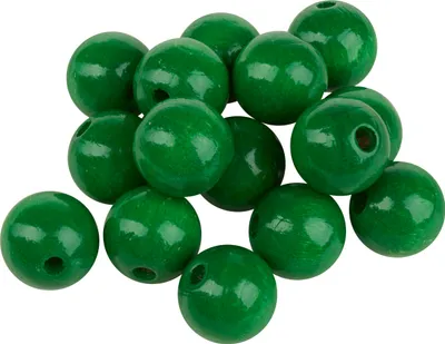 Produktbild von Holzperlen, Ø 15 mm, 15 Stück Grün