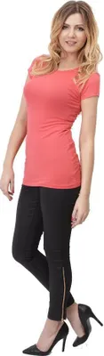 Immagine prodotto di Camicia lunga da donna con inserto in pizzo sul retro taglia S/M; corallo