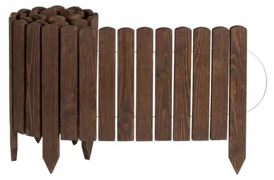 Productafbeelding van Creative Home Gazonrand Houten borderrand 200 x 30 cm (LxH) bruin
