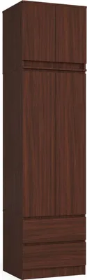 Obrázok produktu pre Akord 2-Dverová Skriňa S Nadstavbou, 2 Zásuvky, Wenge, 60X51X234 Cm