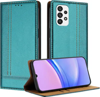 Produktbild von Handyhülle für Samsung Galaxy A73 5G Leder Flip Klappbare Schutzhülle mit Standfunktion Grün