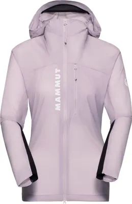 Aenergy WB Hooded Jacket von Mammut in lila; geeignet für Damen; Windbreaker-Stil mit Kapuze.