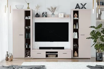 Produktbild von Spacoro XL Wohnwand Beige Modern Hochwertig 300 cm ohne LED für Wohnzimmer